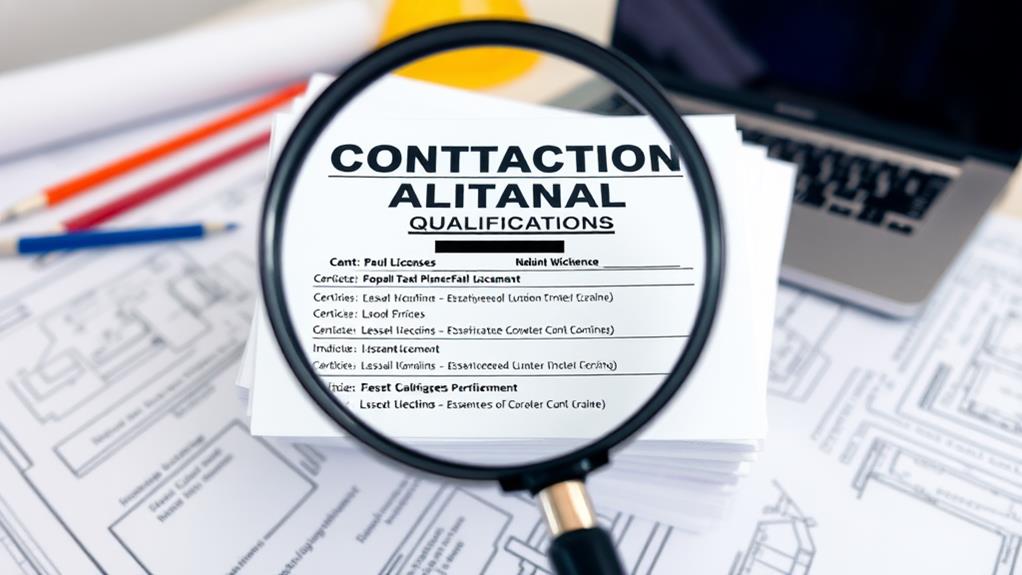 evaluating contractor credentials thoroughly